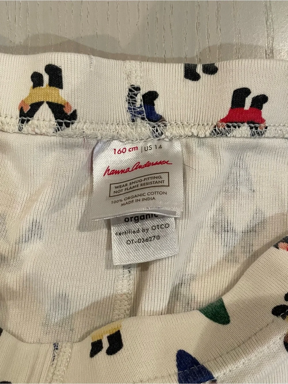 Hanna Andersson HannaJams Long John Pajama Set Rainbow Gnomes - Size 14 160